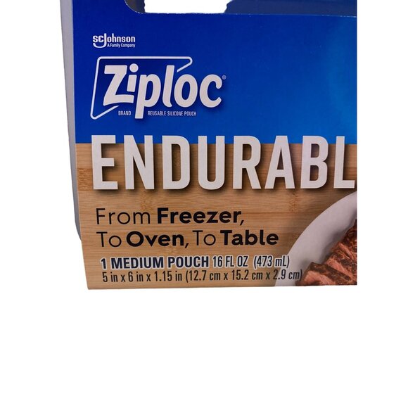 Ziploc Endurables 1 Medium Pouch 16 Fl Oz NEW Reusable Pouch Bag - Picture 5 of 12